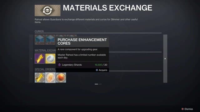 Enhancement Cores, farm, Destiny 2