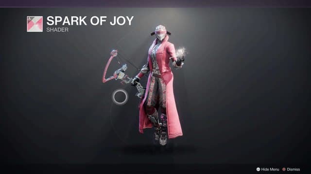 spark of joy, shader, eververse