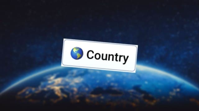 Infinite Craft Country block atop a blurred image from outer space of planet Earth