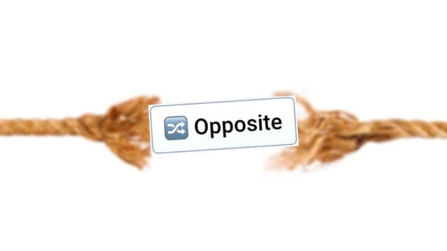 Infinite Craft Opposite block atop a blurred image of a rope splitting in half